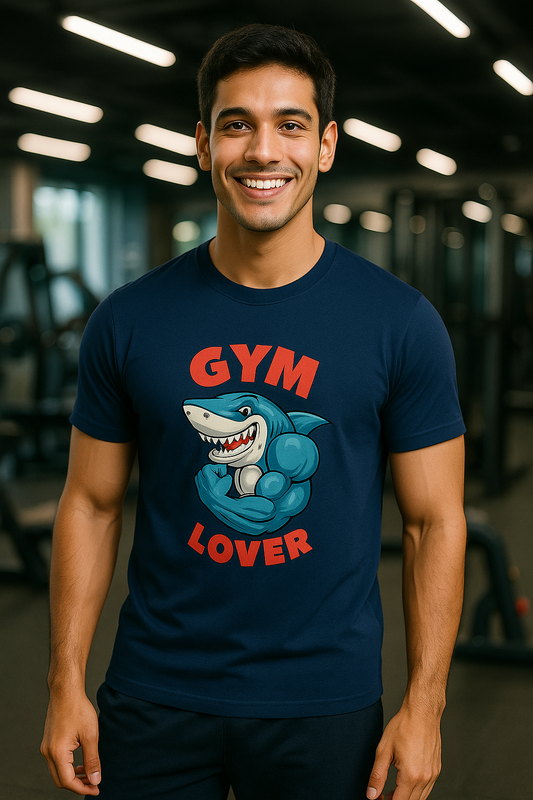 Gym Lover Shark Graphic T-Shirt for Men | Boldsy Originals