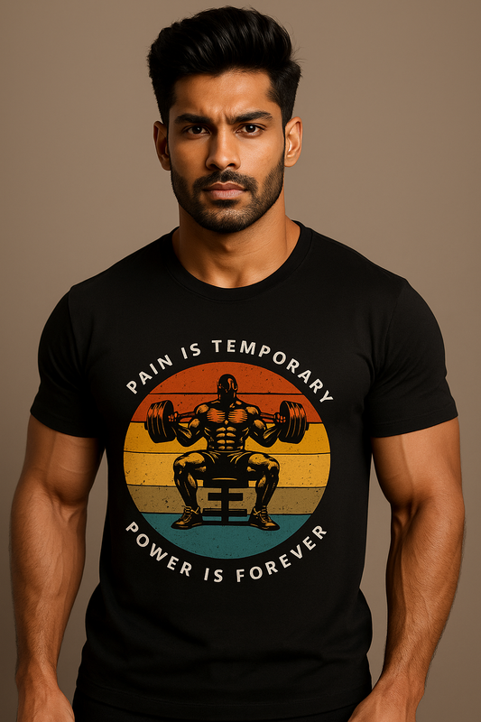 Pain Is Temporary Power Is Forever Gym T-Shirt | Boldsy Originals
